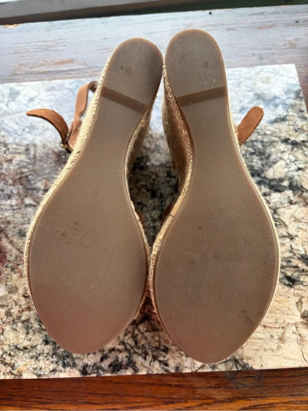 Maiden Lane Leather Espadrille Sandals in Cognac